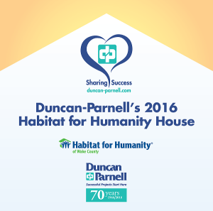 Duncan-Parnell sponsors 2nd Habitat House build in Raleigh, NC