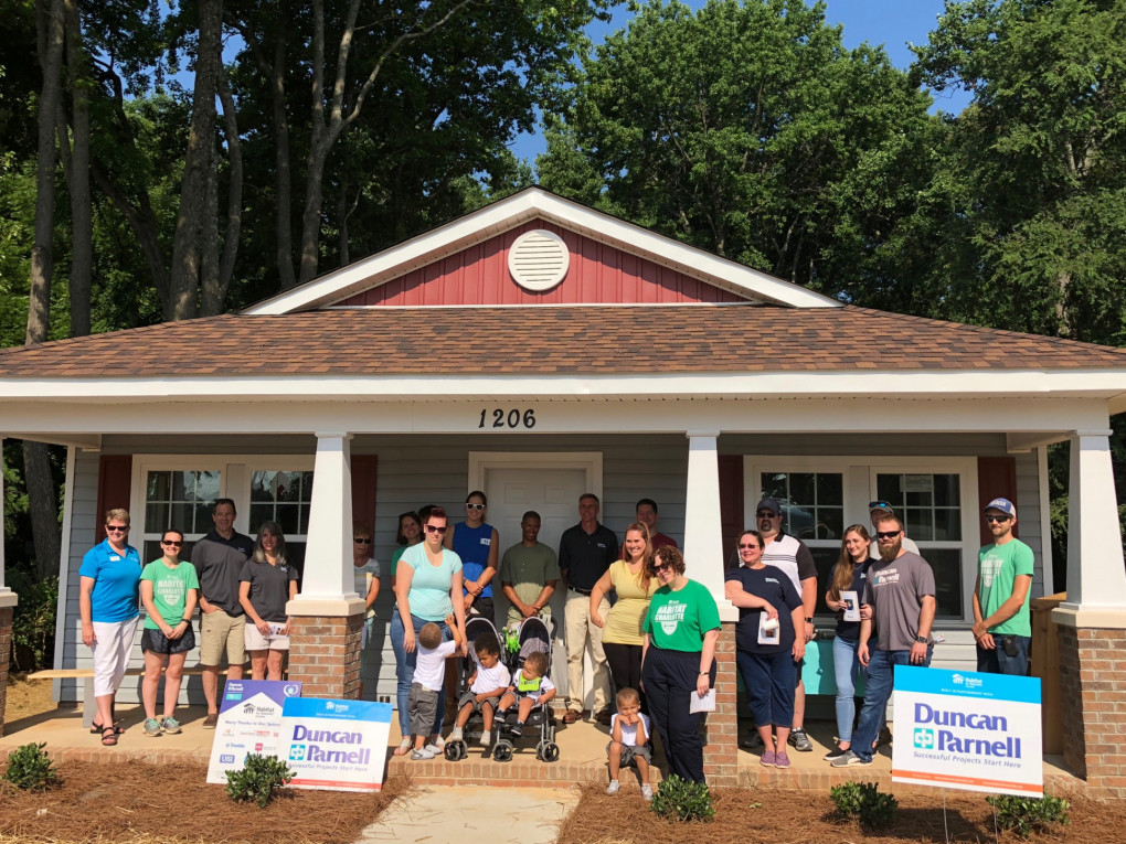 Duncan-Parnell Builds Habitat for Humanity House in Charlotte