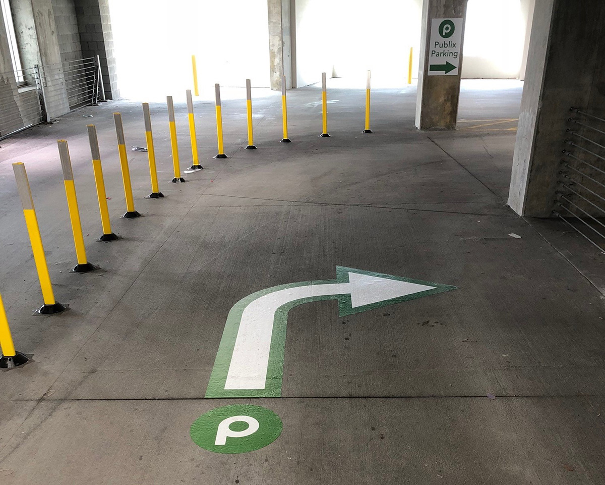 Parking Garage Directional Arrow Environmental Signage